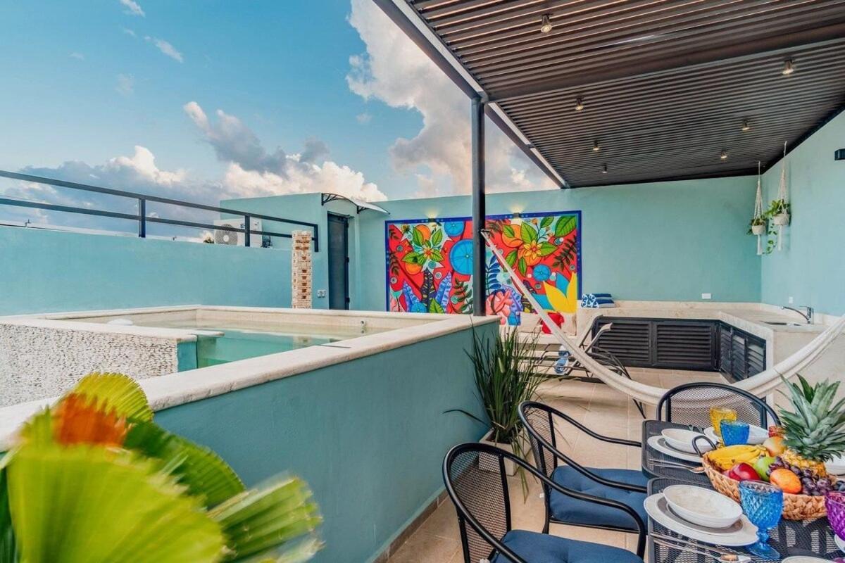 Rincon Del Cielo Rooftop With Glass Walled Pool Merida Bagian luar foto